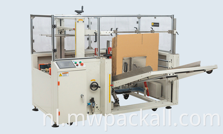 Hot Smelt Lijm Carton Opening Machine /Case Erector met bodemafdichter